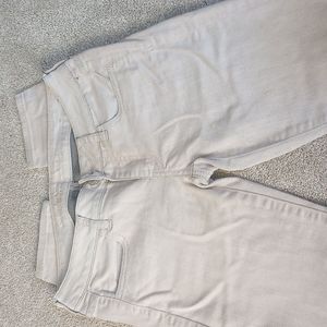 American eagle cream stretch jeggings size 4 long